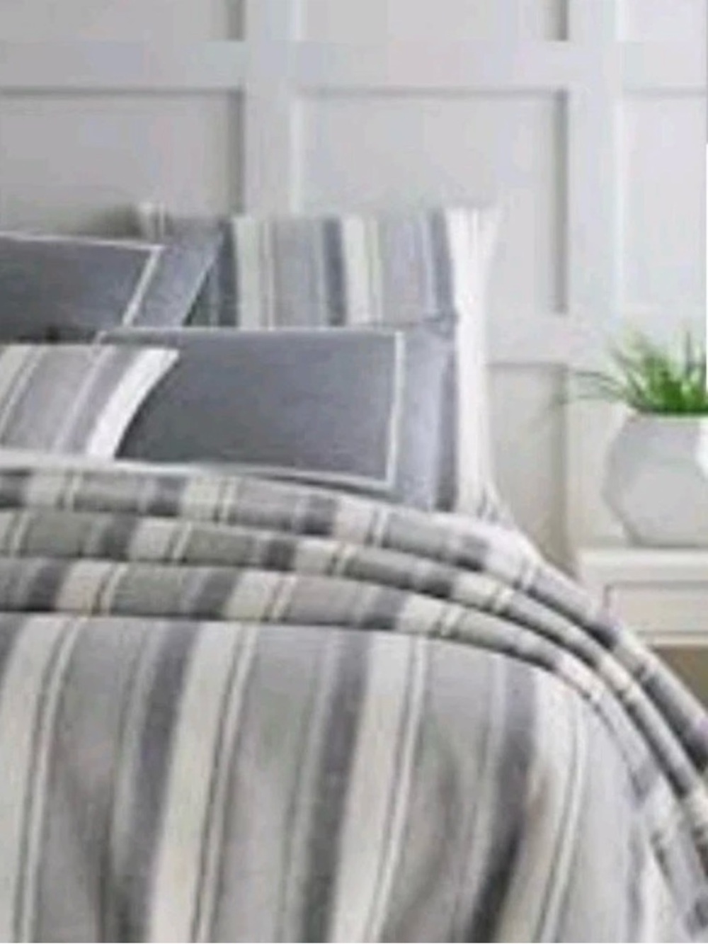 Pine Cone Hill 100% Linen Hampton Ticking Striped King Duvet Cover And Sham Set